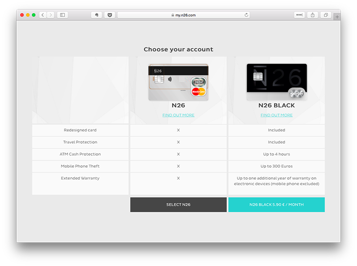 N26 Bank account opening process—confirm email