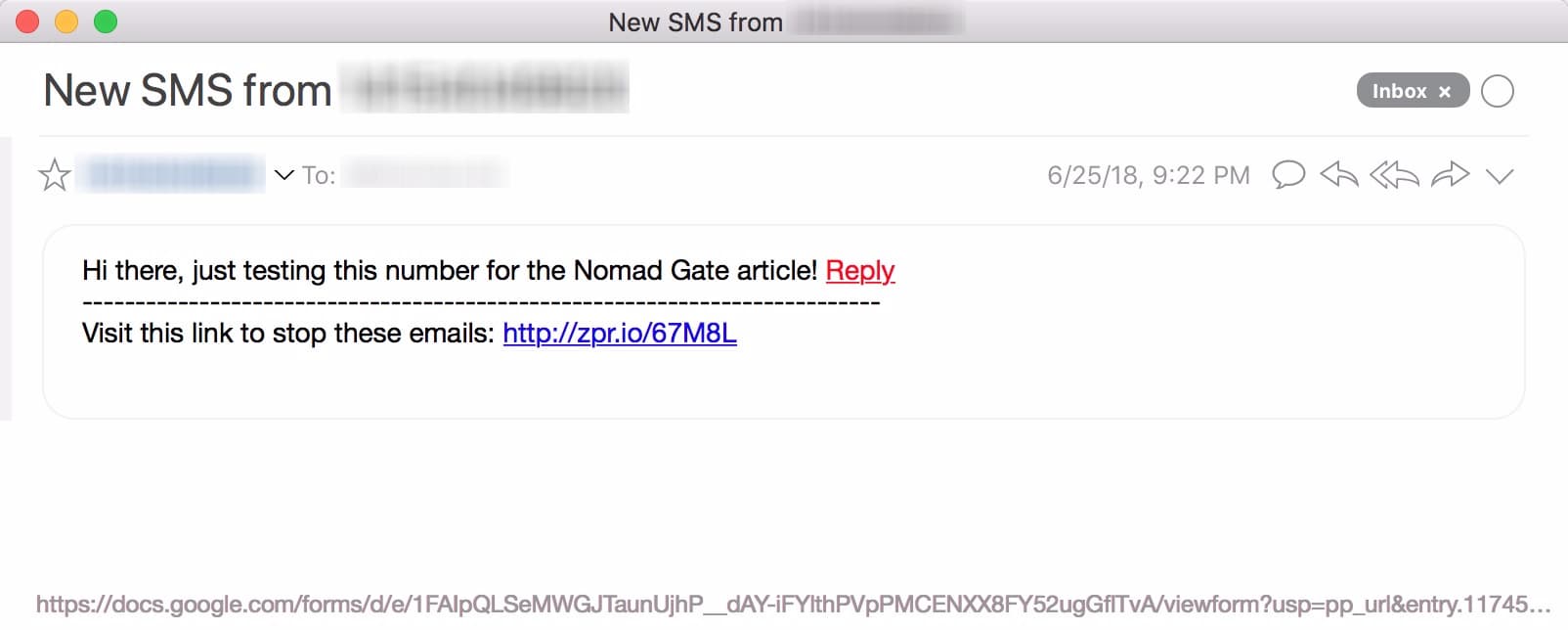 Sweet! In the email you now should have received you can see the Reply link. Click it!;